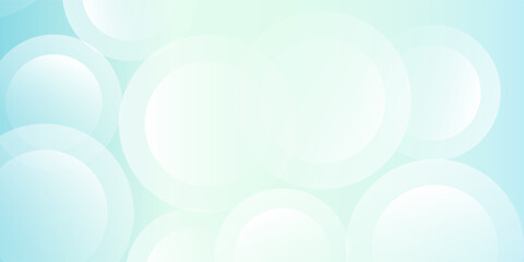 Minimalist banner background. Green and blue gradations.Circle geometric modern simple light art