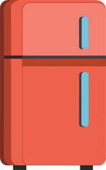 Vector Illustration of a refrigerator on a white background