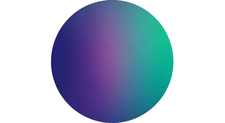 Gradient circle blue-purple to turquoise against a black background