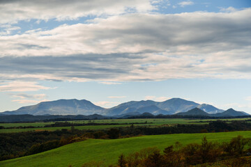 Fototapeta premium landscape with mountains and clouds