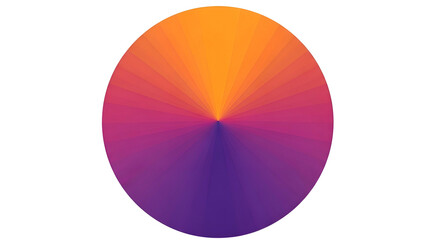 Obraz premium Radial gradient fades from purple to orange in a circle