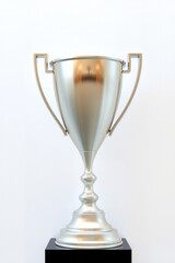 A Trophy Shiny On A White Background