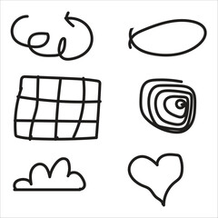 Web Design Icon Set with Food and Business Symbols