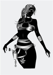 女性　戦士　ファッション