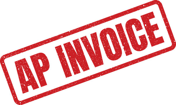 Distressed AP Invoice Rubber Stamp Effect for Business Documents and Accounting Processes