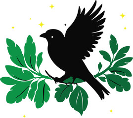 Fototapeta premium bird on branch