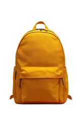 Bright yellow backpack, simple design, front view