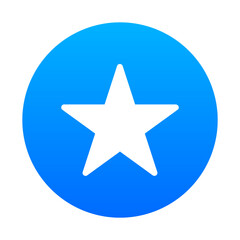 White star icon on a blue gradient circle background
