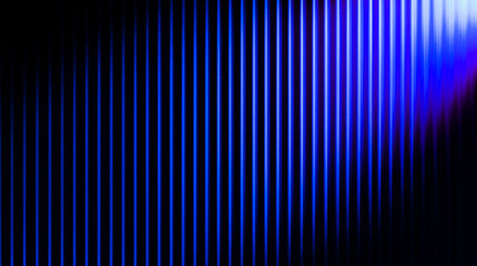 Futuristic neon gradient pattern with vertical glowing lines blending smooth and radiant colors. Minimalistic abstract dark background perfect for creative digital tech designs