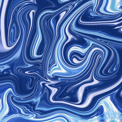 Obraz premium Blue marble abstract fluid art with swirling motion and glossy texture, expressing creativity, abstract, art, texture, and flow in harmony.