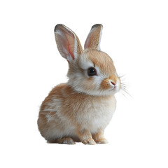Obraz premium Angular view full body shot of a baby hare studio shot isolated on a white transparent background