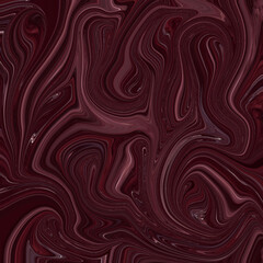 Deep maroon liquid swirl pattern with smooth glossy texture, creating an elegant abstract art background. Perfect for modern design and fashion visuals.