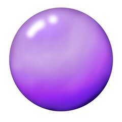 A purple glass ball likes 3d ball, isolated background, png file