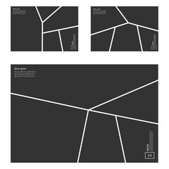 Landscape comic strip template on transparent 2:3 background for moodboard design