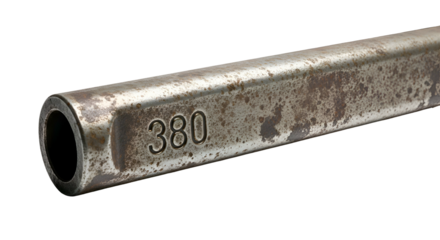 Steel barrel with etched number