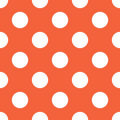 Seamless polka dot pattern with evenly spaced circular shapes. Clean and minimal design, ideal for textile, packaging, backgrounds, wallpaper, and digital projects. Perfect for both modern and classic
