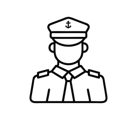 sailor vector illustration on white background