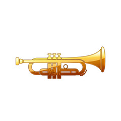 Fototapeta premium Golden Trumpet Musical Instrument on transparent background