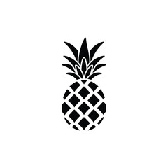 Obraz premium Single Isolated Stylized Pineapple on Transparent Background