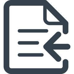 Obraz premium Dark Blue Document Icon with Incoming Arrow Symbol on Transparent Background Represents Data Input or Receiving Information