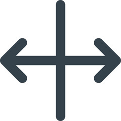 Obraz premium Dark Blue Four Way Arrow Icon With Transparent Background Indicating Directional Movement And Choices