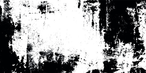 Black and white background with artistic rough texture, aged paper effect, cracked surface look, abstract grunge vintage digital aesthetic wall design.