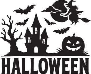 Halloween silhouette vector art