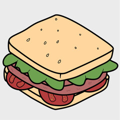 Tasty Sandwich with Fresh Lettuce