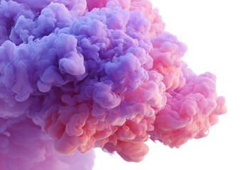 Abstract swirling cloud of vibrant pink and purple ink