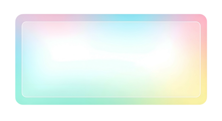 Pastel rectangle with soft gradient, translucent border