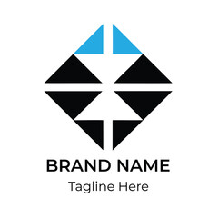 Geometric Diamond Logo with Arrowhead Design Evokes a Sense of Direction Strength and Modernity for Brand Identity