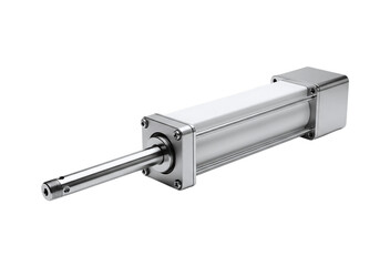 Pneumatic cylinder isolated on transparent background