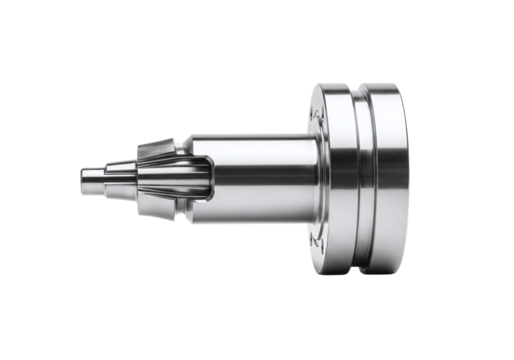 Precision metal tool part isolated on transparent background