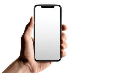 Hand holding a modern smartphone