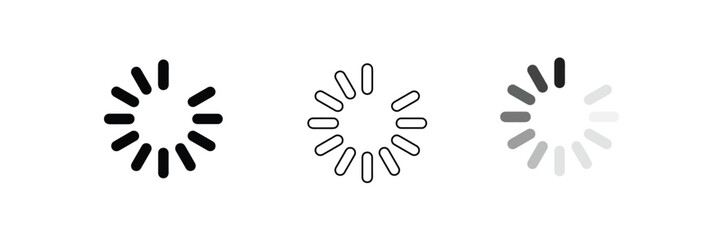 Circular Loading Spinner Icons Set Vector
