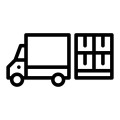 Delivery Truck Transporting Cargo Boxes With A Transparent Background For Easy Integration Into Designs