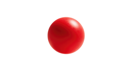 Red sphere against black background