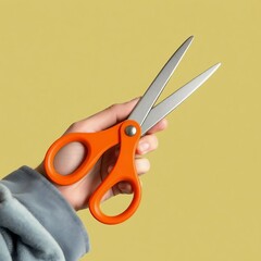 scissors on a green background