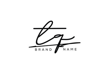 TQ letter elegant cursive beauty handwriting logo. symbol design| typography logo| creative mark| corporate identity| signature logo.