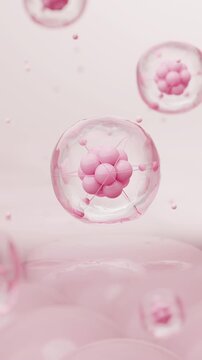 Exosome and Stem Cell Molecules for Advanced Skincare, 3D Animation