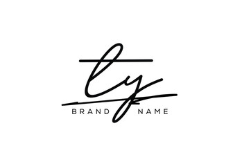 TY letter elegant cursive beauty handwriting logo. symbol design| typography logo| creative mark| corporate identity| signature logo.