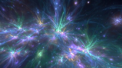 Colorful Sparkling Cosmic Explosion