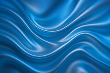 Fototapeta premium Flowing Blue Fabric: An abstract composition of flowing, rippling fabric in shades of captivating blue, with gentle waves. evokes a sense of elegance.