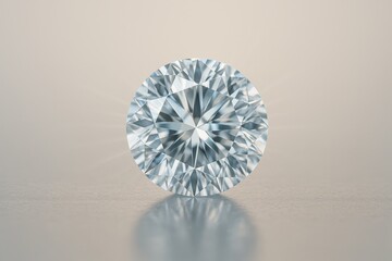 Sparkling Brilliance: Capturing the radiant beauty of a perfectly cut, round diamond, this image highlights its exceptional clarity and the play of light within its facets.