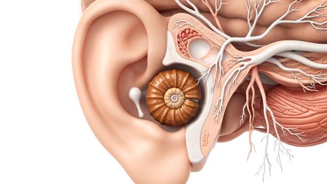 Illustrating Anatomy of Human Ear Medical Visualization of Middle Ear Bones