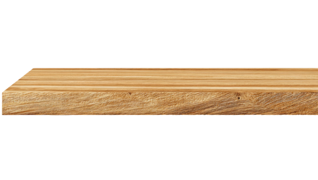 Light-brown wooden plank, rectangular, smooth, horizontal, displaying natural wood grain