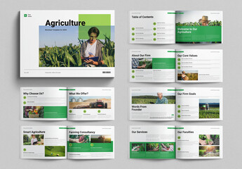 Agriculture Brochure Template Landscape