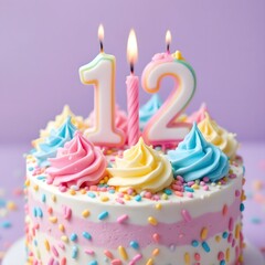 Celebrate A Wonderful Twelth Birthday With A Colorful Sweet Treat