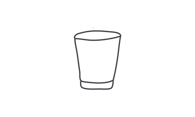 glass of water, water glass hand drawn, water glass sketch