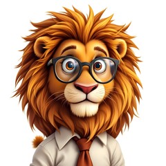 Wise Leo the Lion Educator Inspiring Young Minds Through Knowledge and Learning Adventures